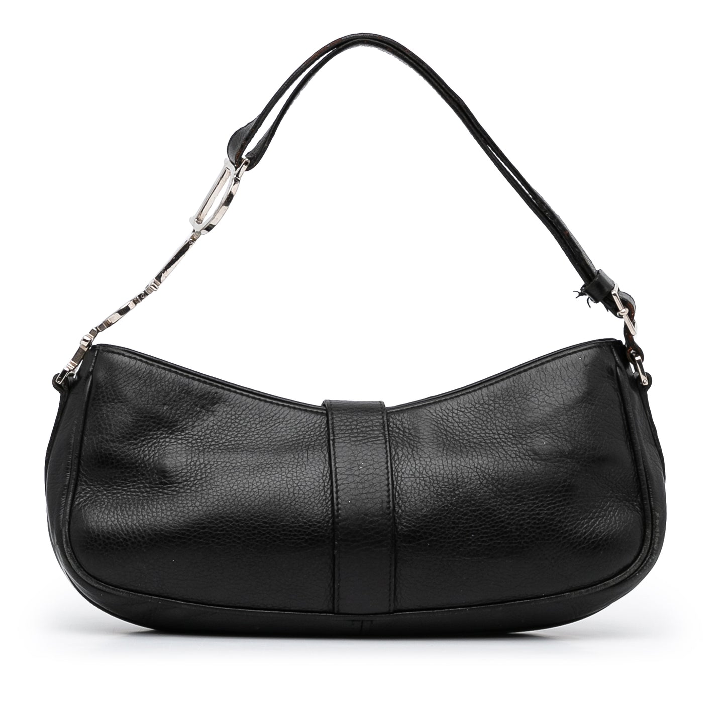 Leather Logo Charm Shoulder Bag