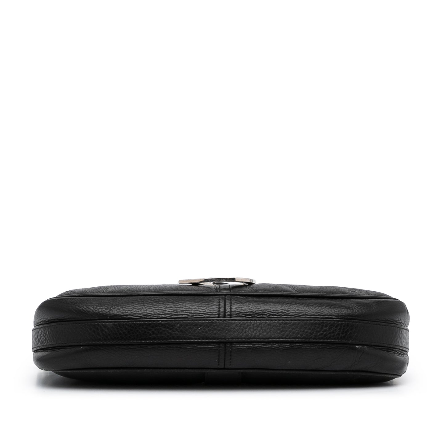 Leather Logo Charm Shoulder Bag