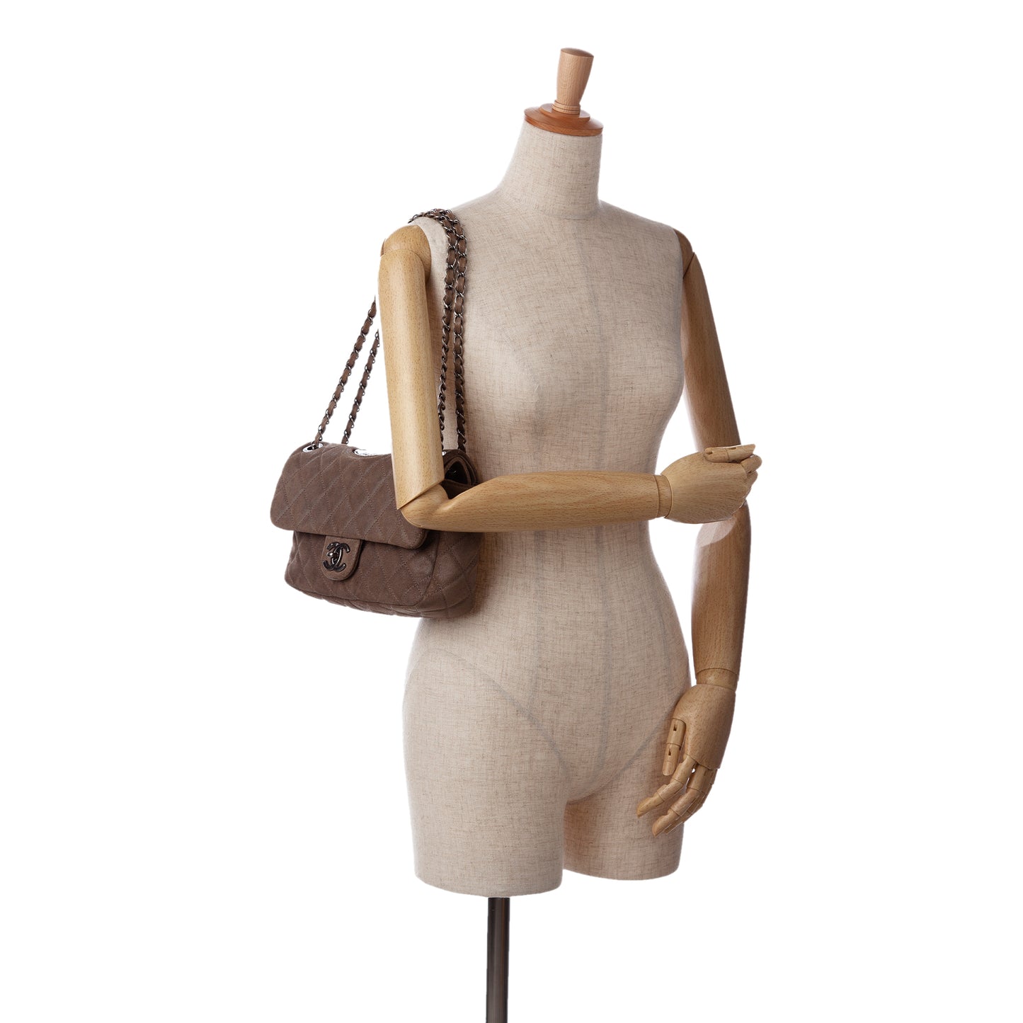 Small Classic Suede Double Flap