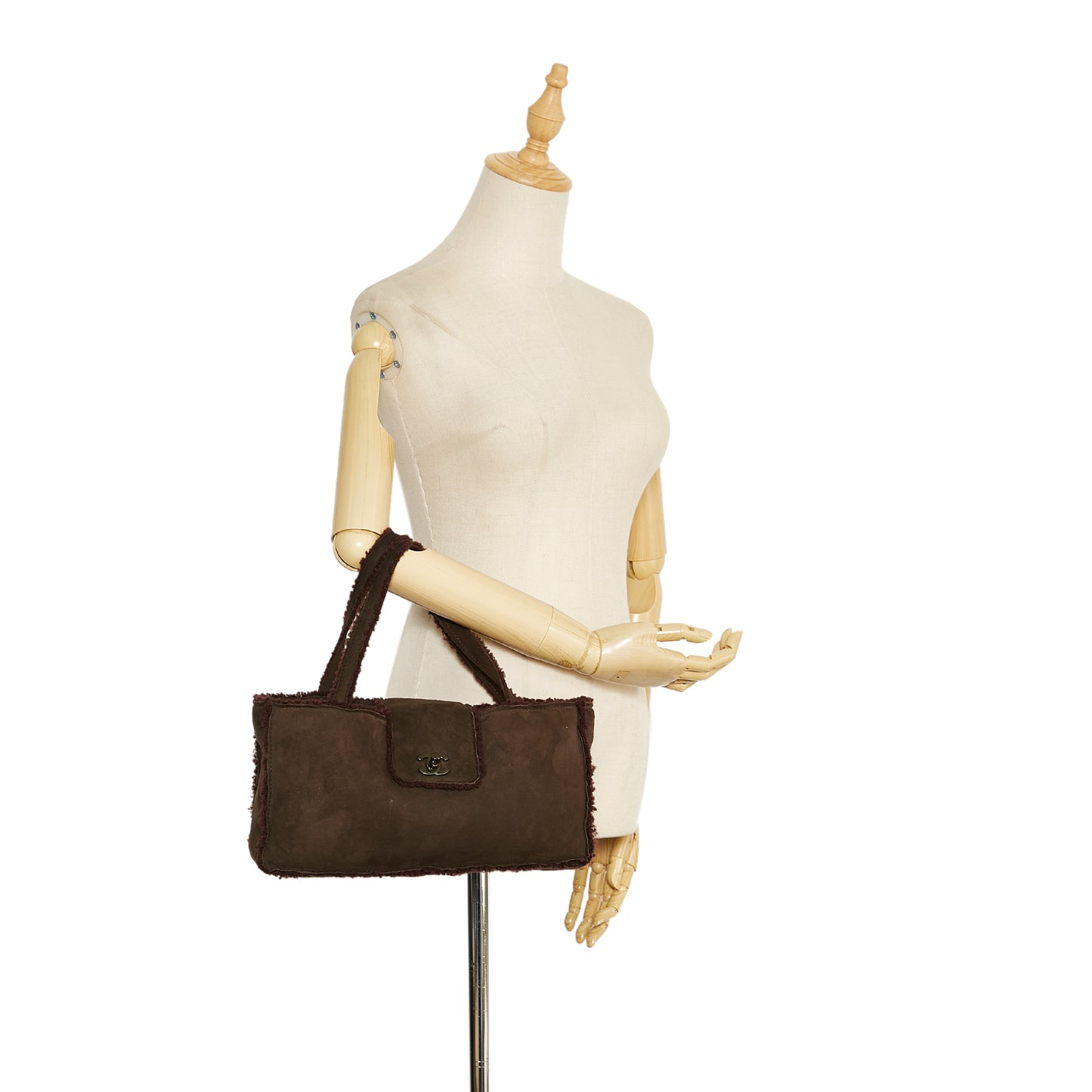 CC Suede and Shearling Tote