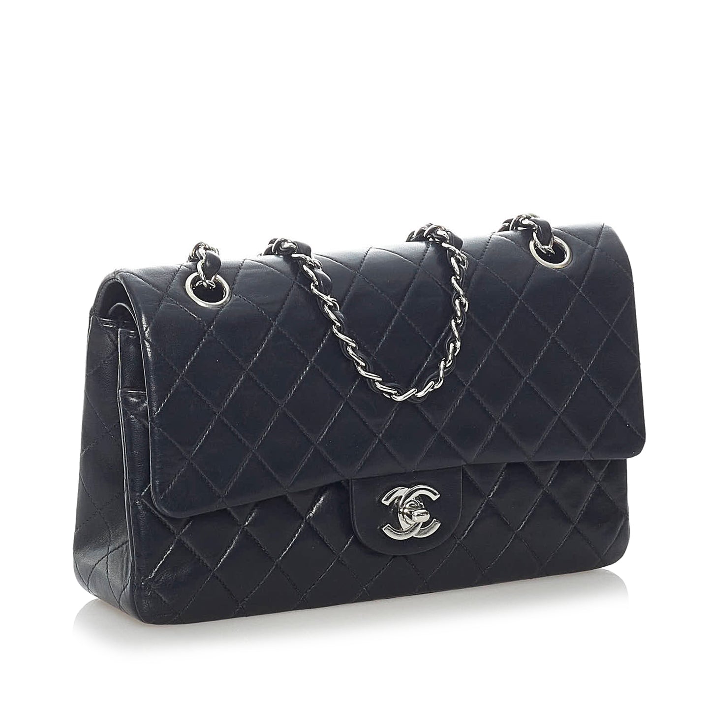 Medium Classic Lambskin Double Flap