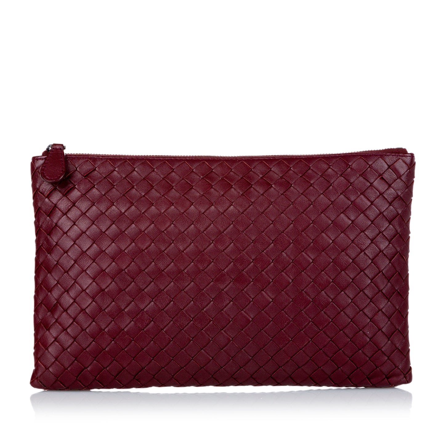 Intrecciato Leather Clutch Bag