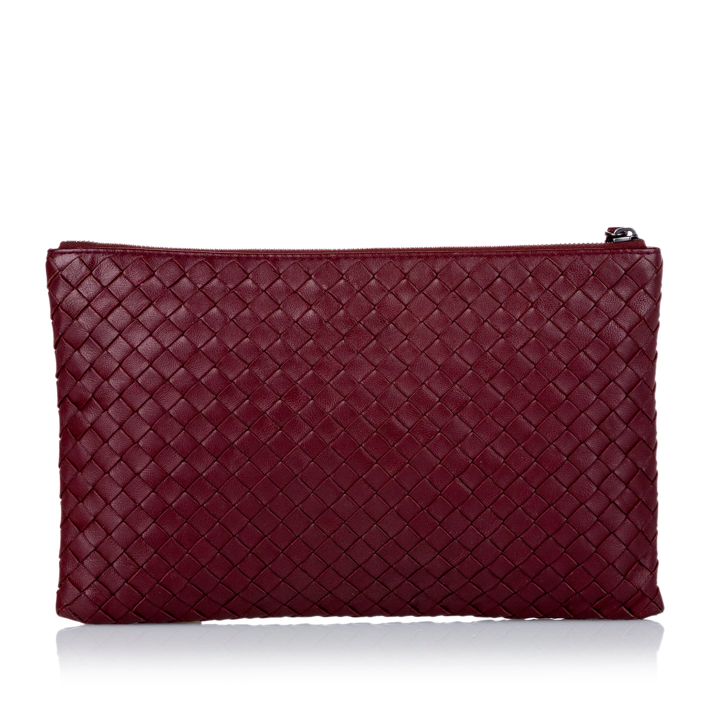 Intrecciato Leather Clutch Bag