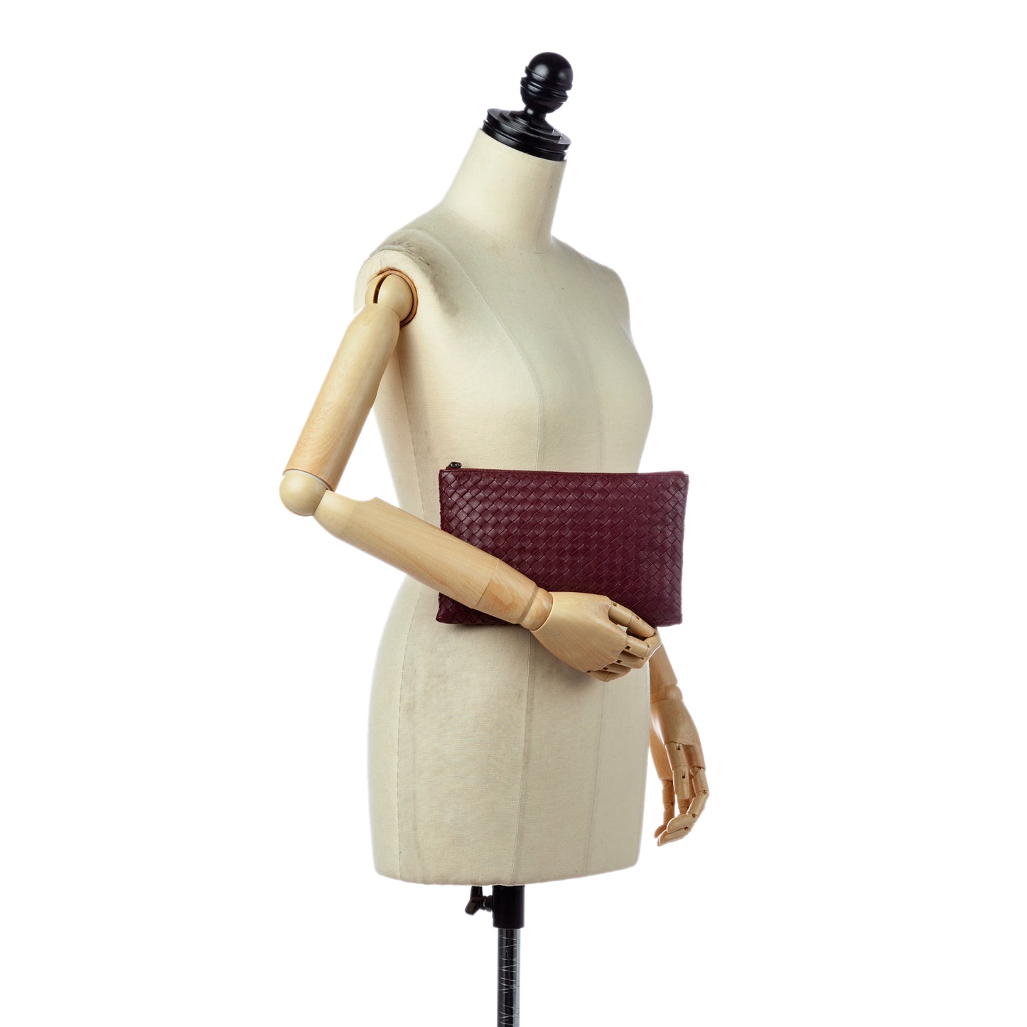Intrecciato Leather Clutch Bag