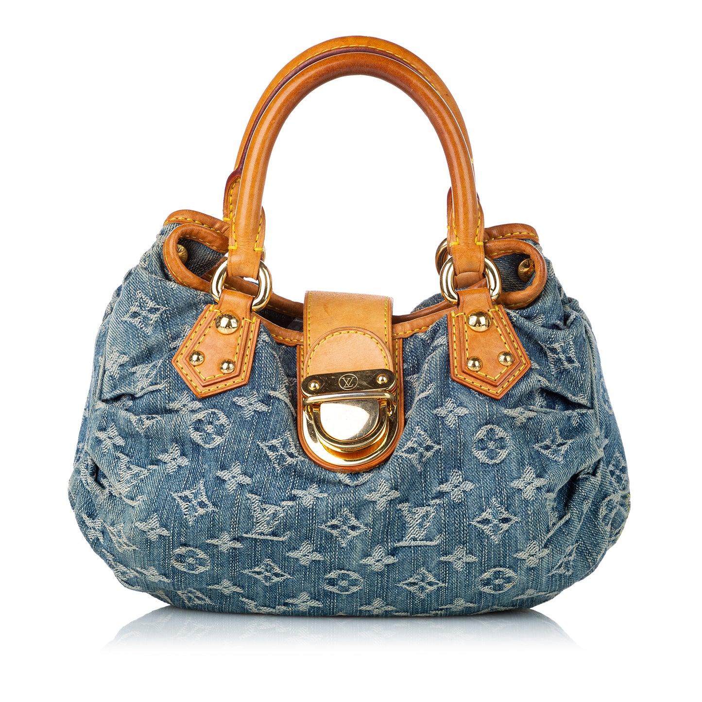Monogram Denim Pleaty Handbag