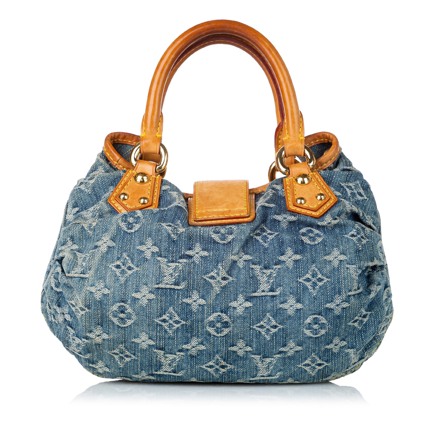Monogram Denim Pleaty Handbag
