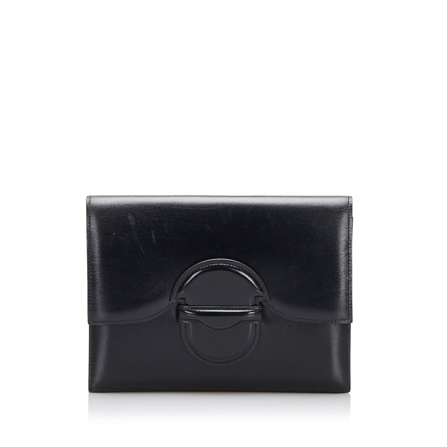 Box Calf Leather Clutch Bag