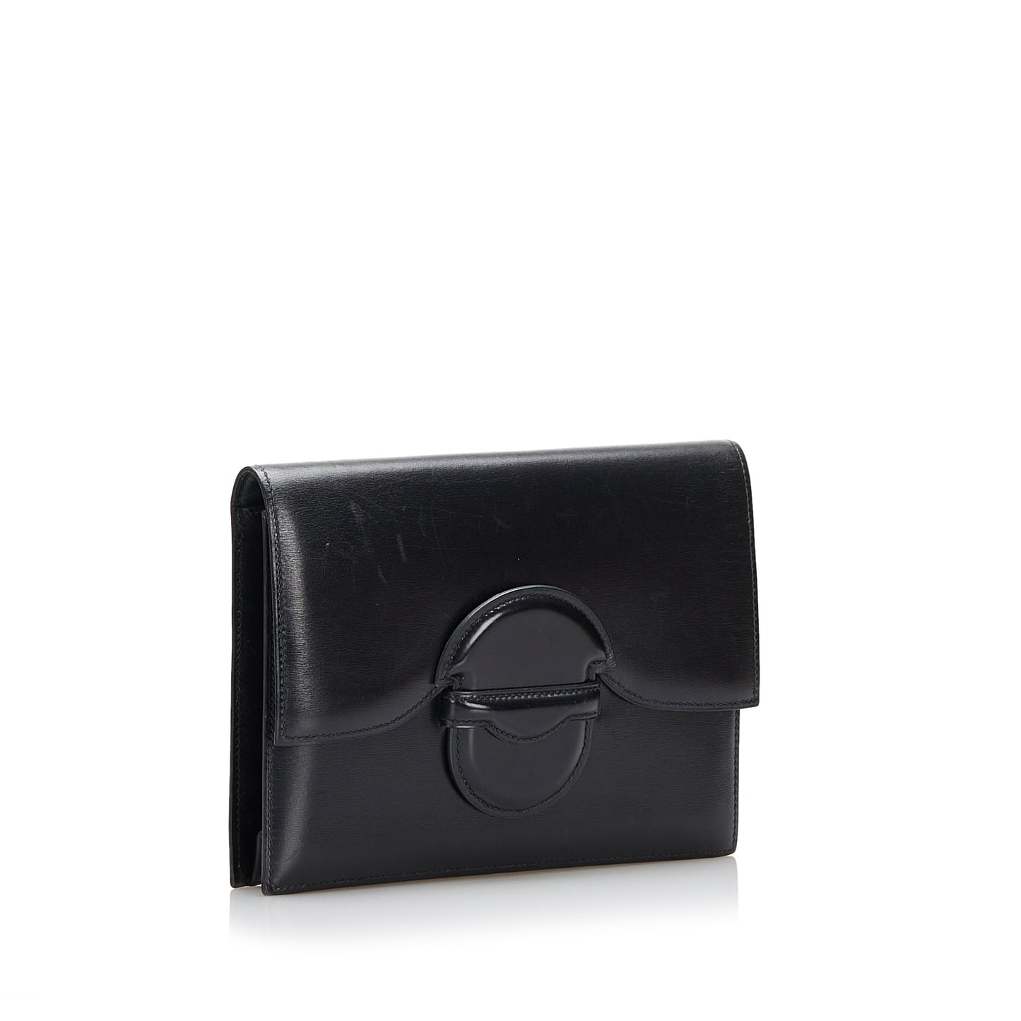 Box Calf Leather Clutch Bag