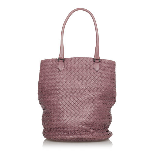 Intrecciato Leather Tote Bag