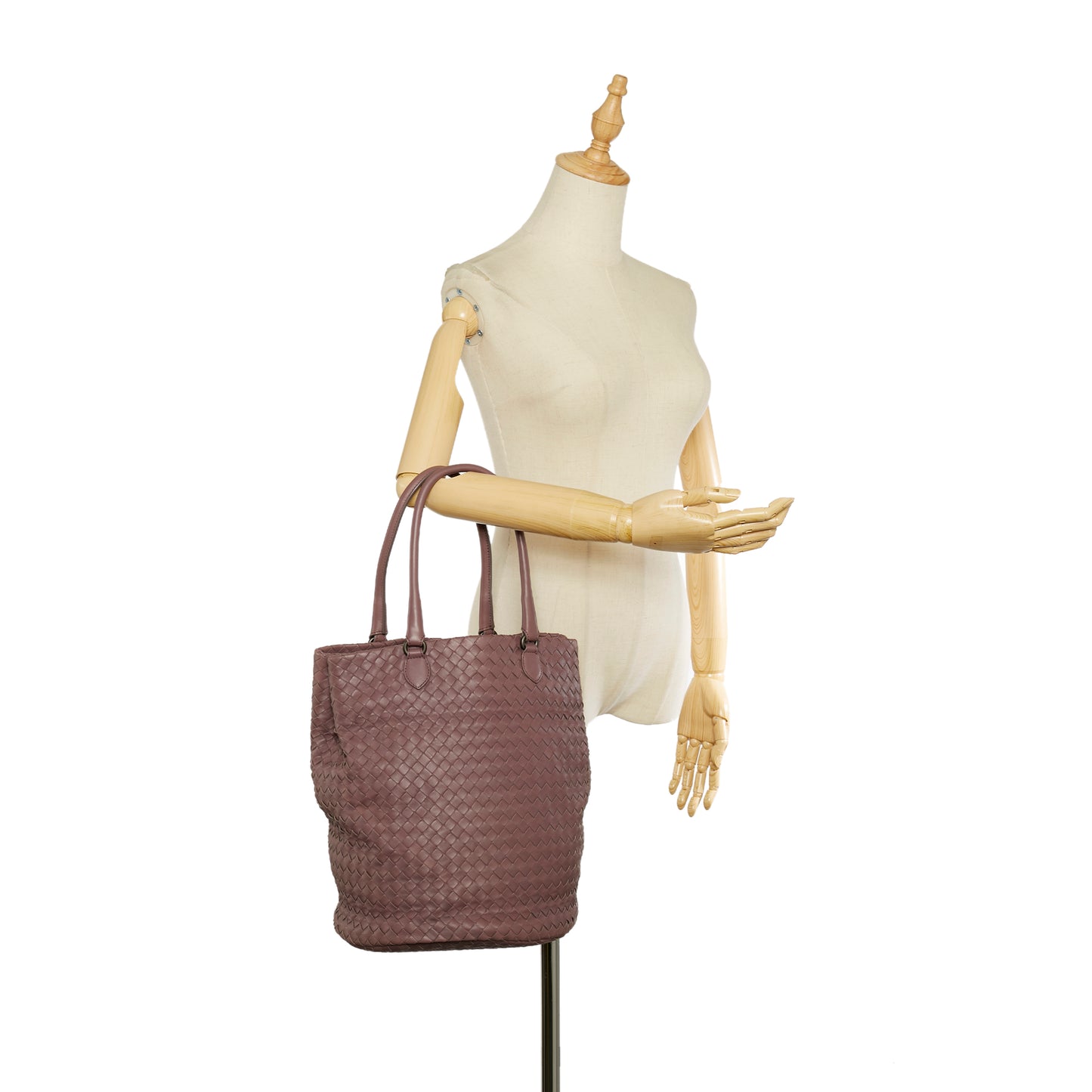 Intrecciato Leather Tote Bag