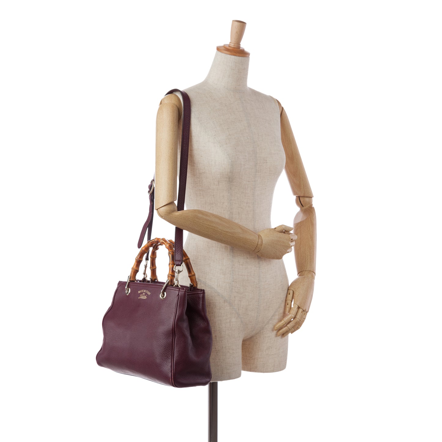 Bamboo Shopper Leather Satchel