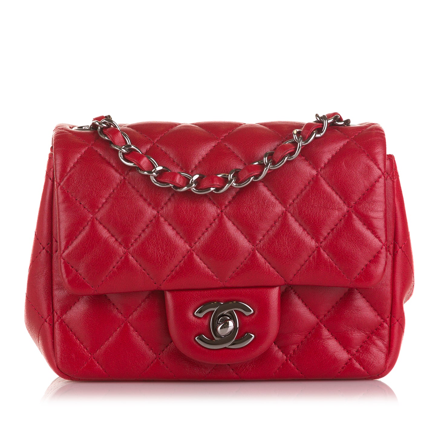 Mini Square Classic Lambskin Flap