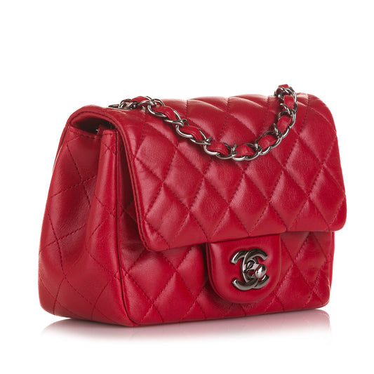 Mini Square Classic Lambskin Flap
