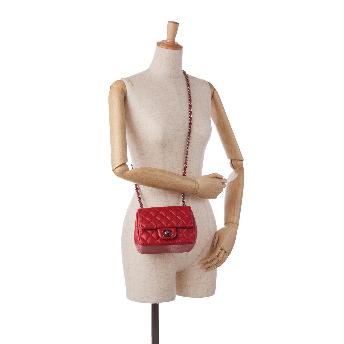 Mini Square Classic Lambskin Flap
