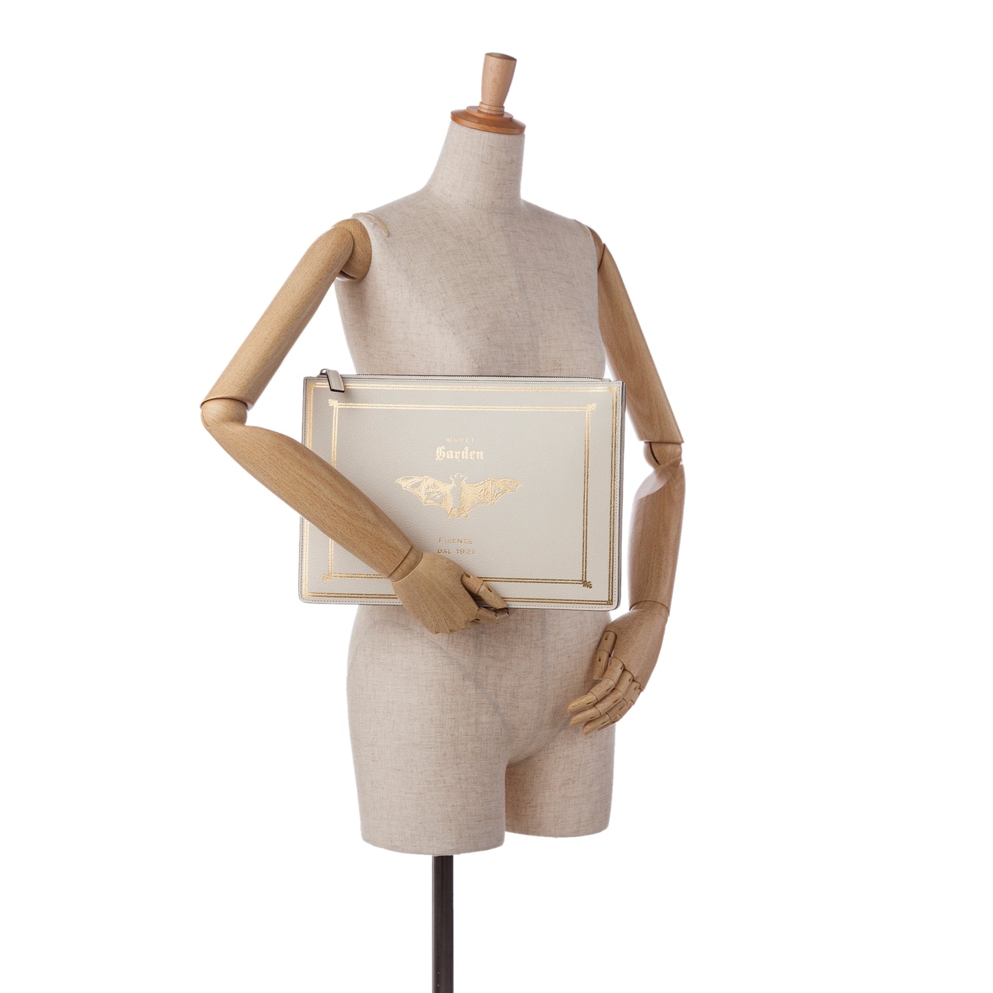 Garden Bat Leather Clutch