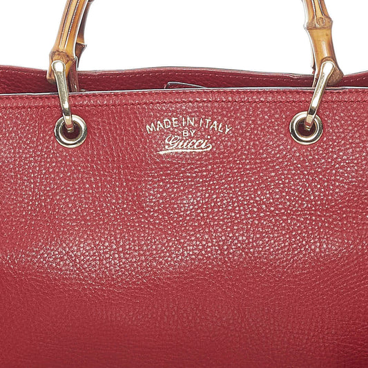 Bamboo Shopper Leather Satchel