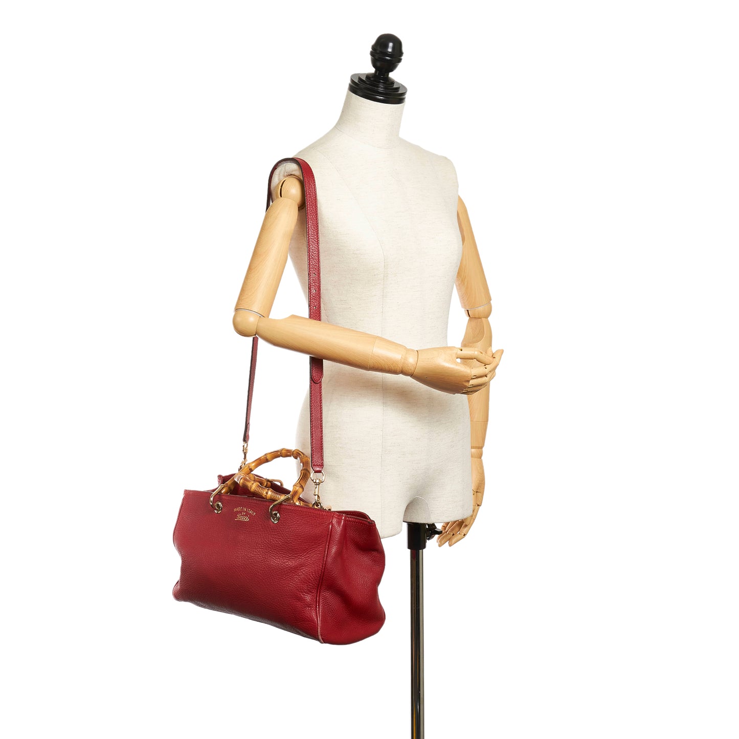 Bamboo Shopper Leather Satchel