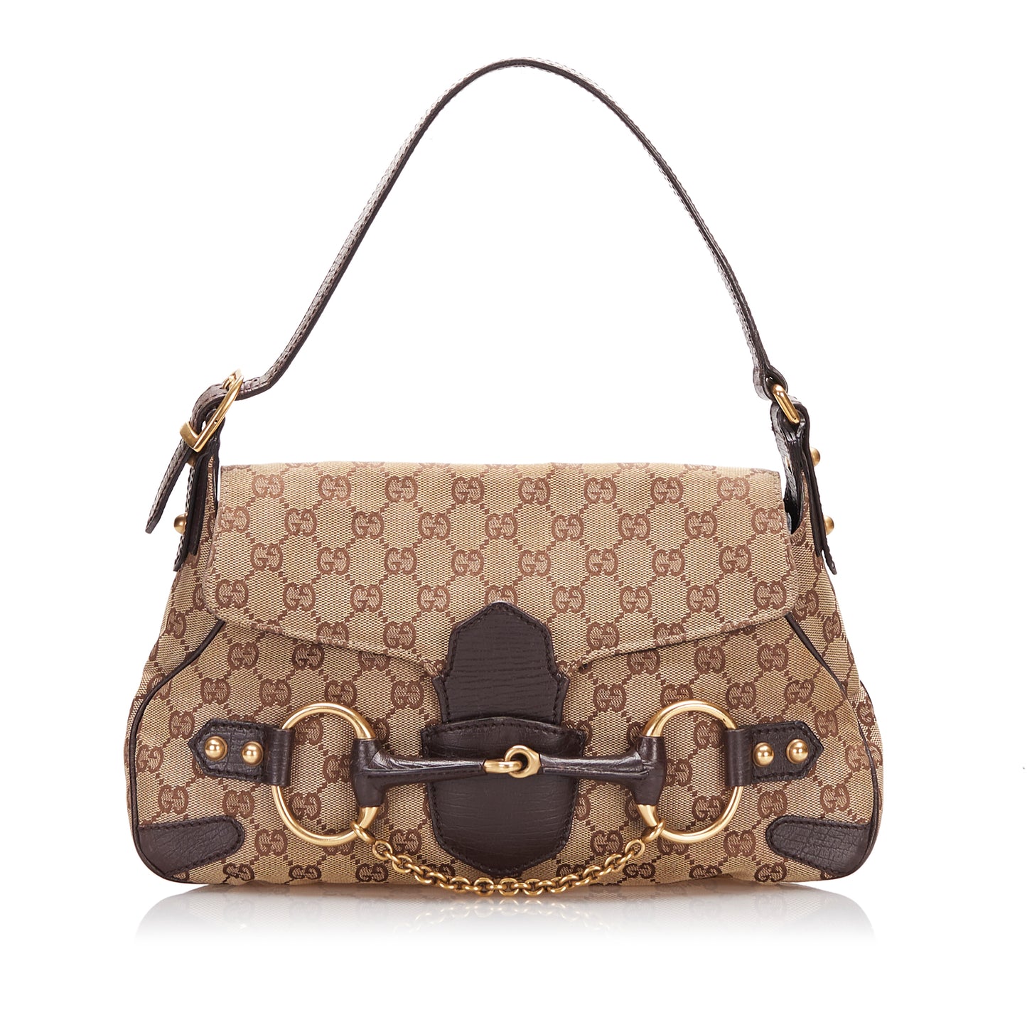 GG Canvas Horsebit Shoulder Bag