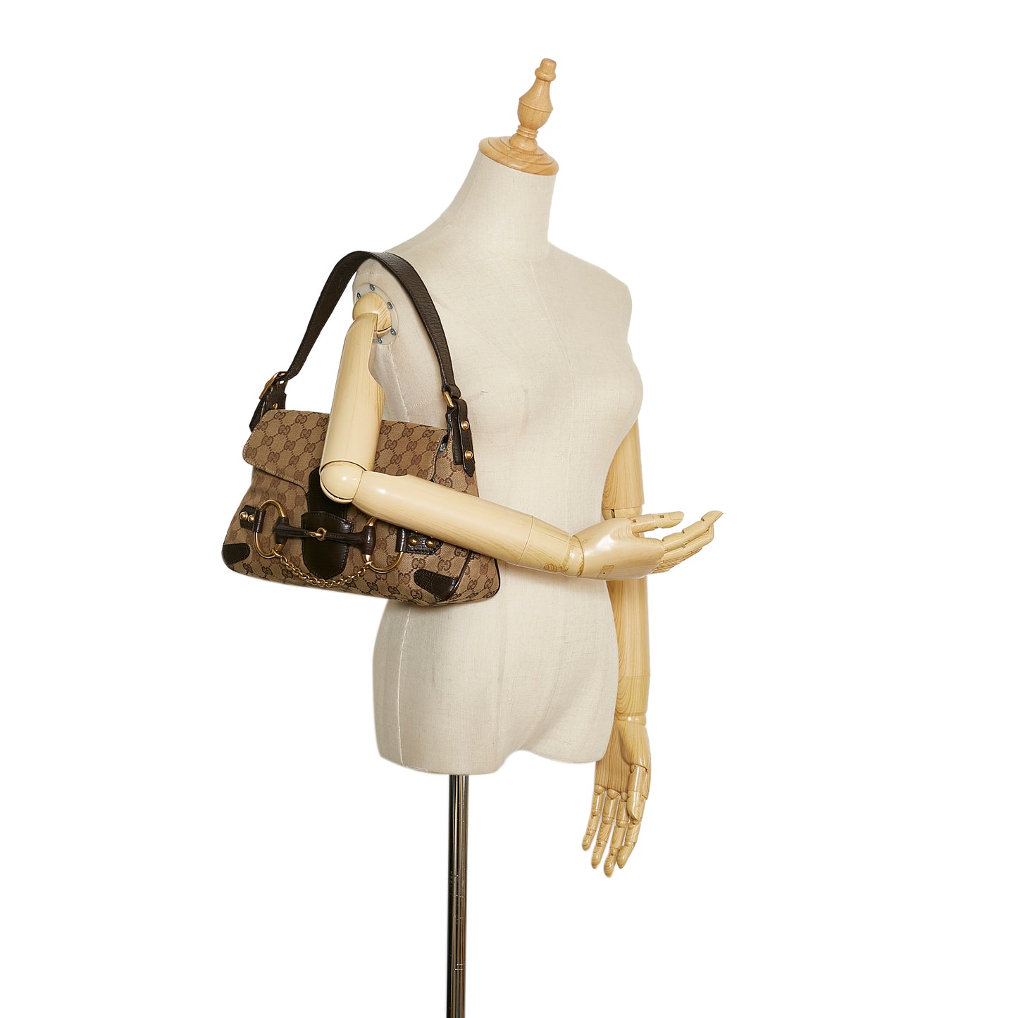 GG Canvas Horsebit Shoulder Bag