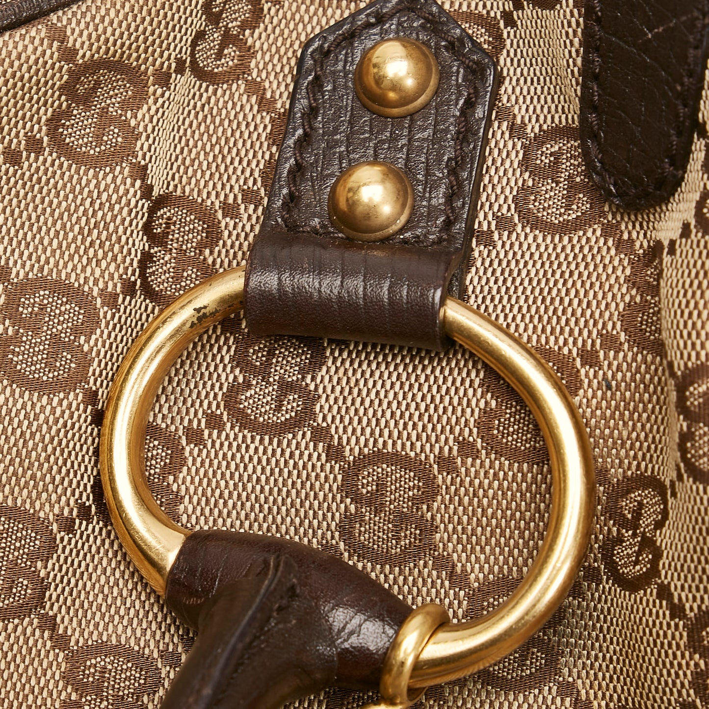 GG Canvas Horsebit Shoulder Bag