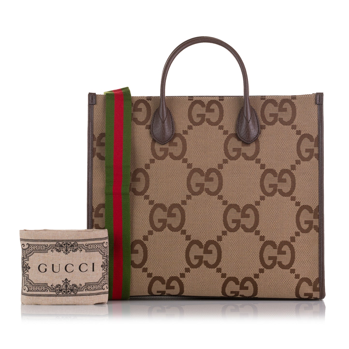 Jumbo GG Canvas Web Convertible Tote
