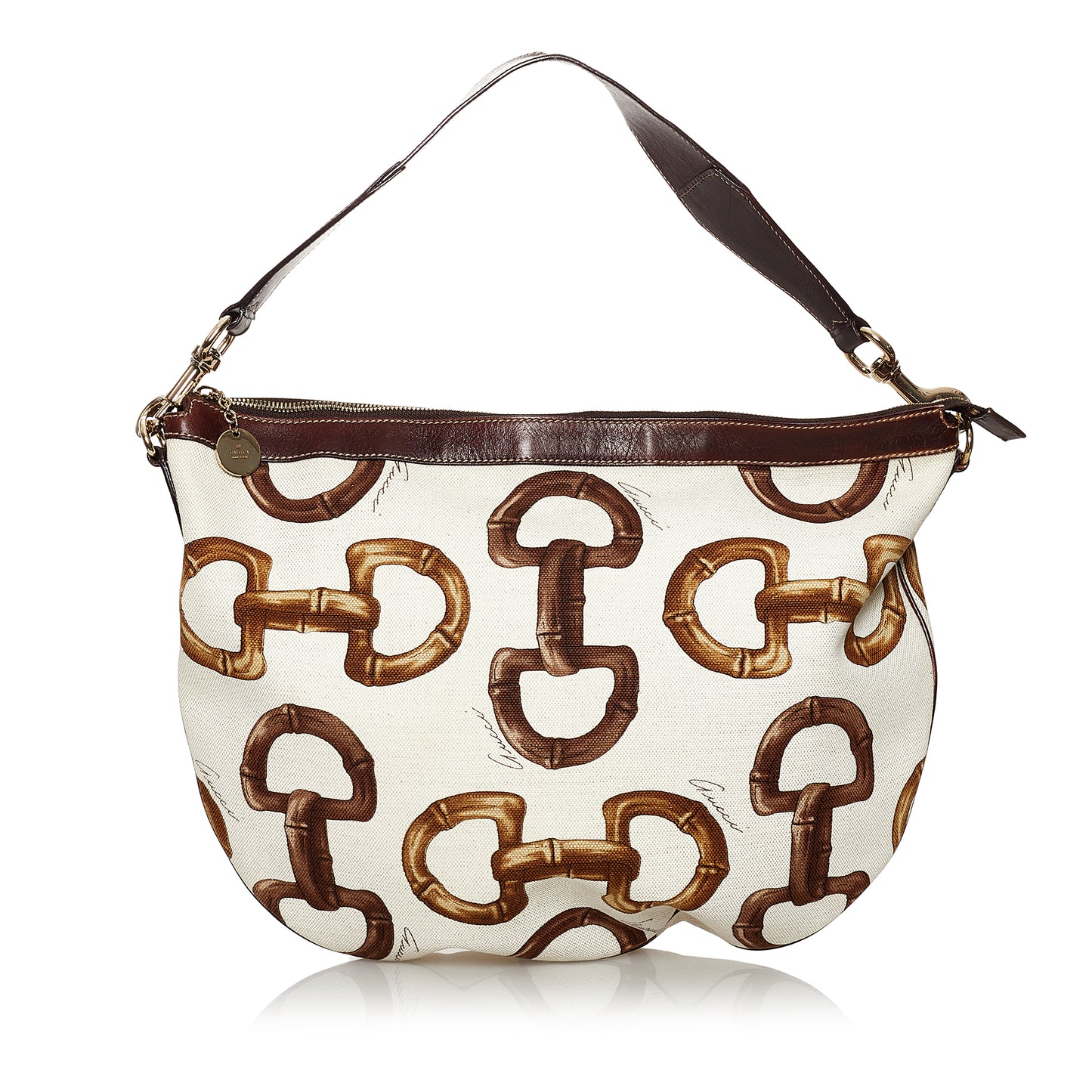 Horsebit Canvas Hobo Bag