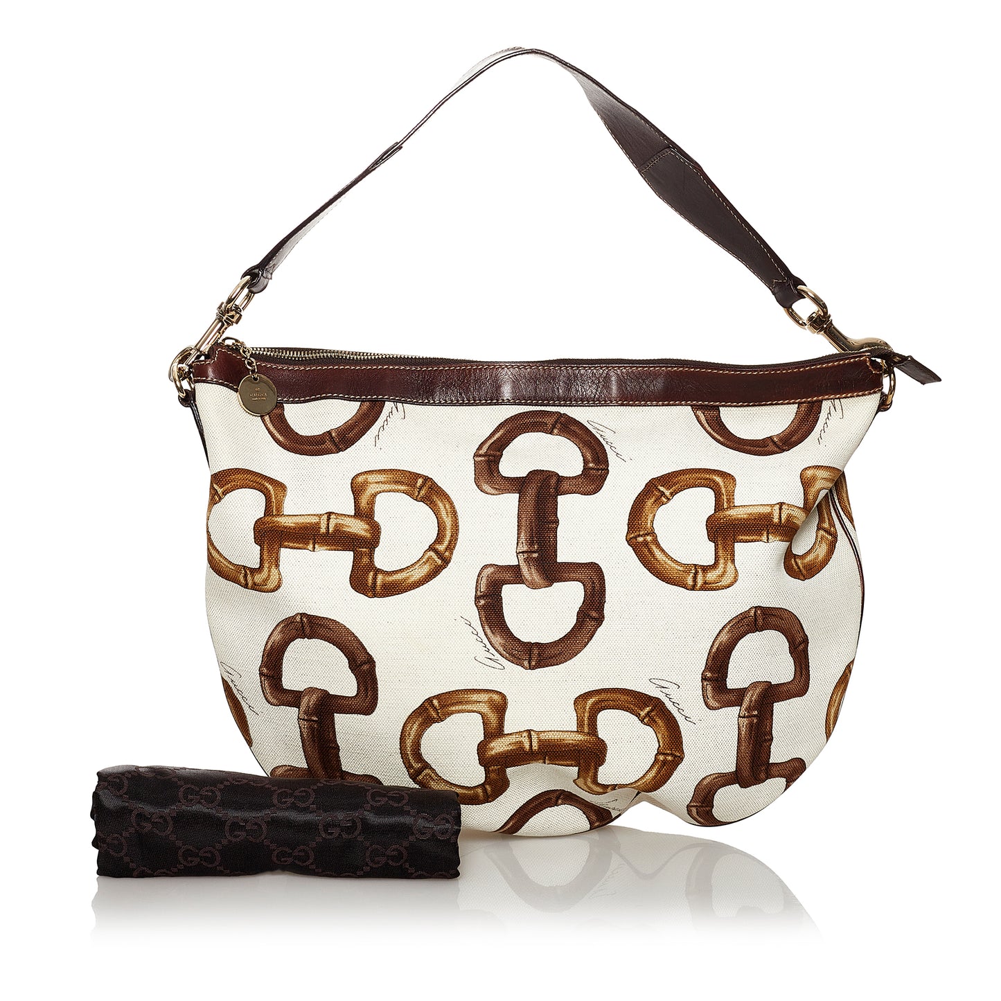 Horsebit Canvas Hobo Bag