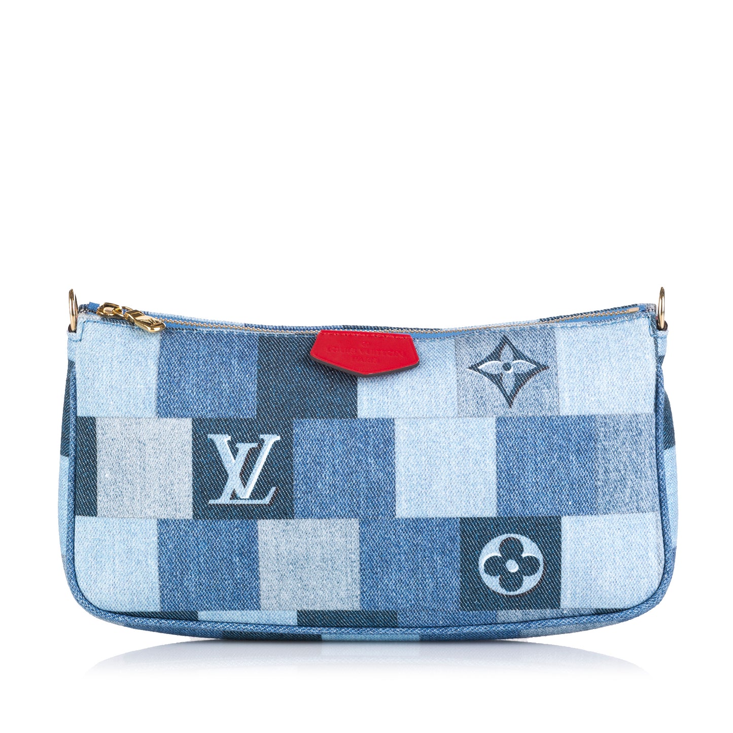 Monogram Denim Patchwork Multi-Pochette Accessoires