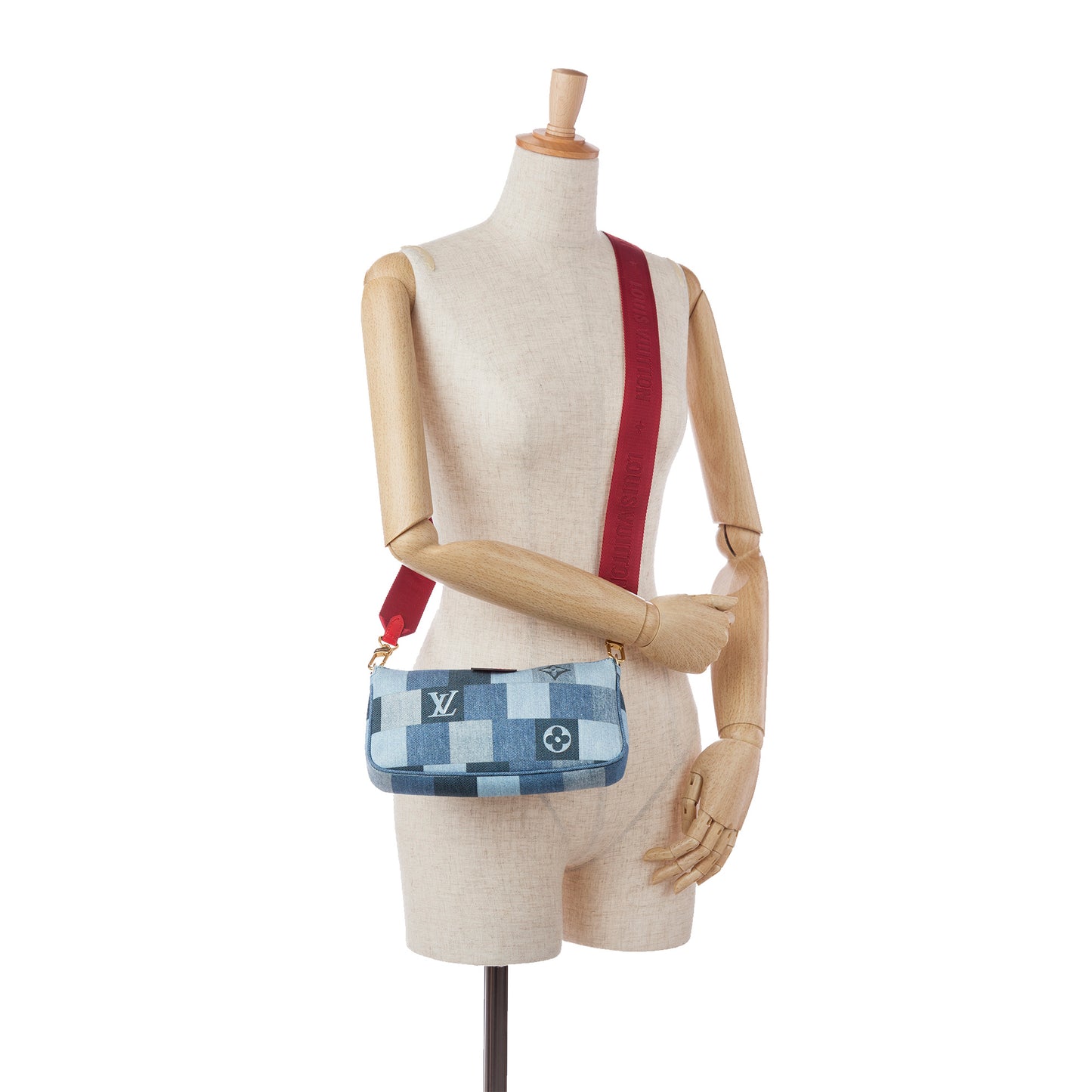 Monogram Denim Patchwork Multi-Pochette Accessoires