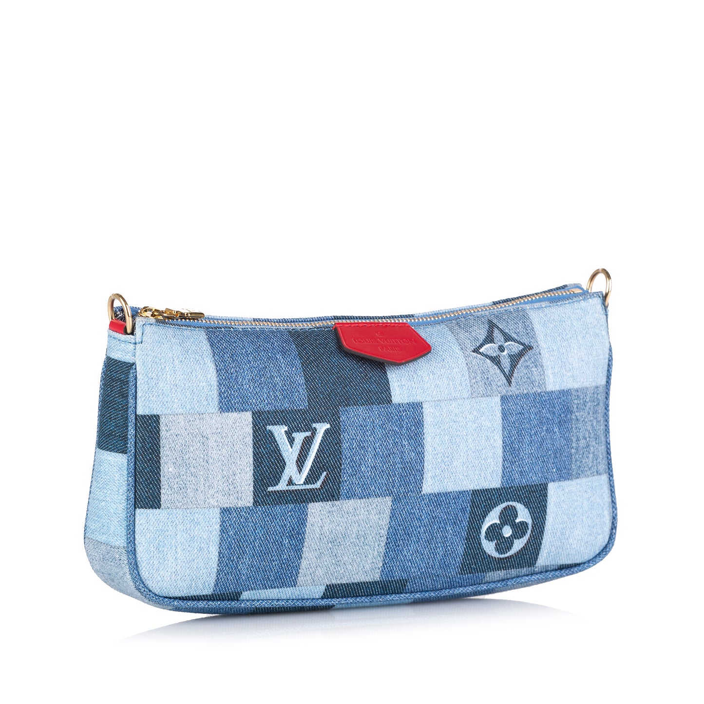 Monogram Denim Patchwork Multi-Pochette Accessoires