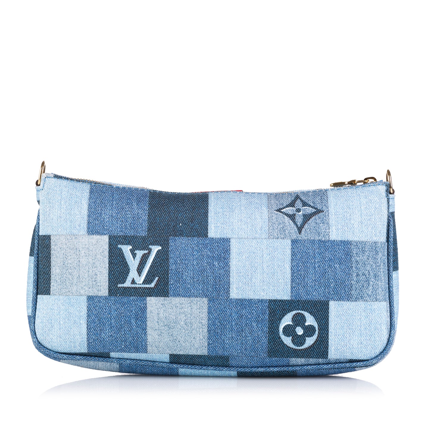 Monogram Denim Patchwork Multi-Pochette Accessoires