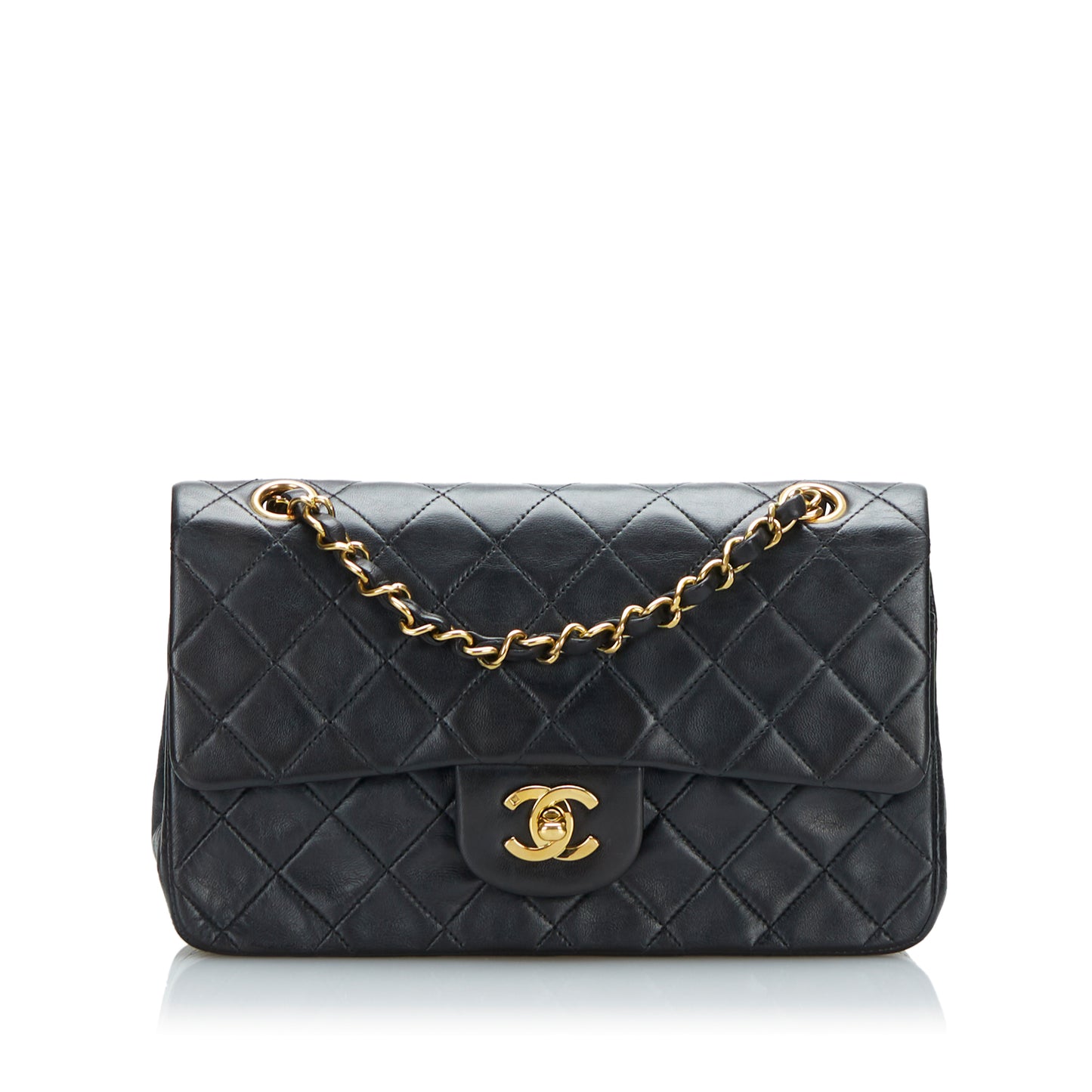 Small Classic Lambskin Double Flap