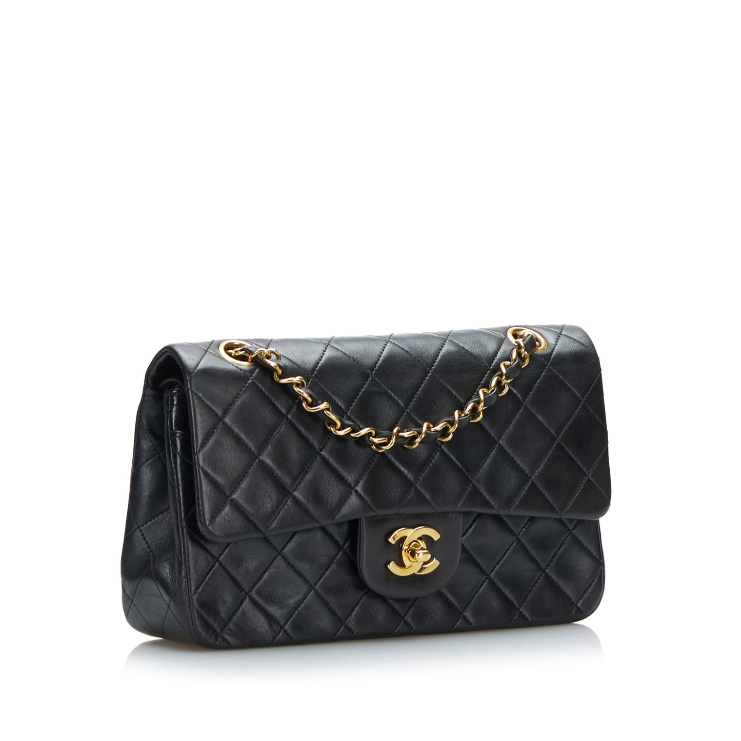 Small Classic Lambskin Double Flap