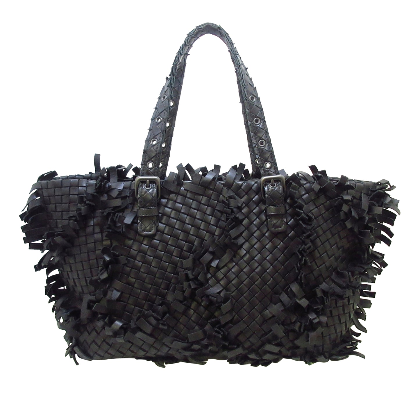Intrecciato Leather Tote Bag