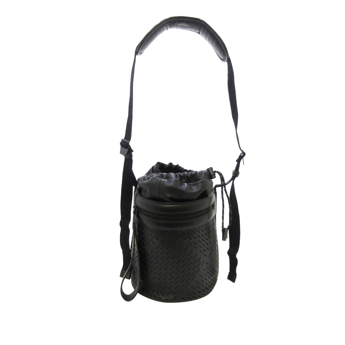 Perforated Leather Messenger Bag