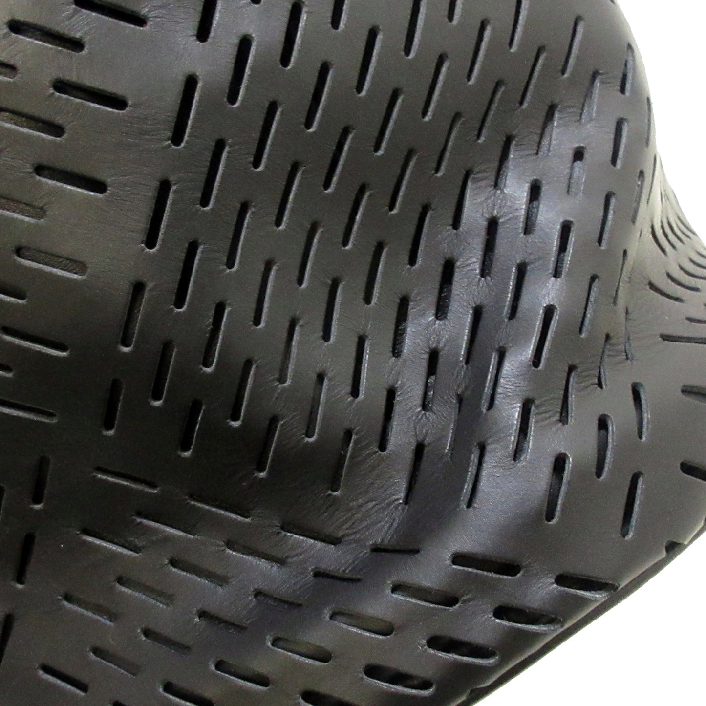 Perforated Leather Messenger Bag