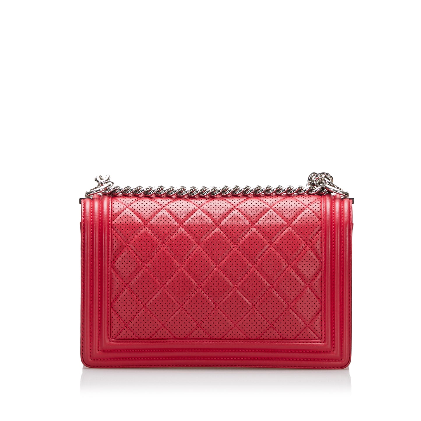 Perforated Lambskin Boy Flap