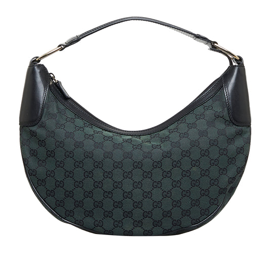 GG Canvas Half Moon Hobo