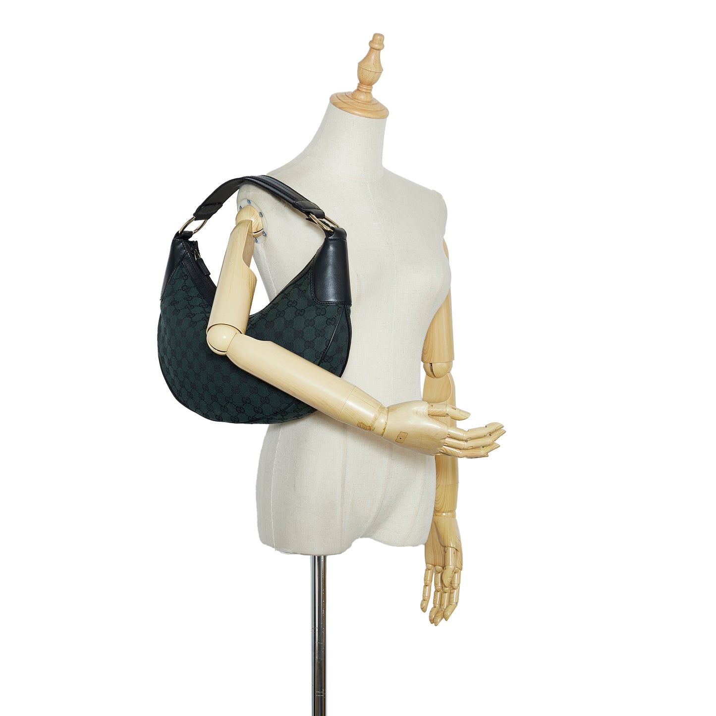 GG Canvas Half Moon Hobo