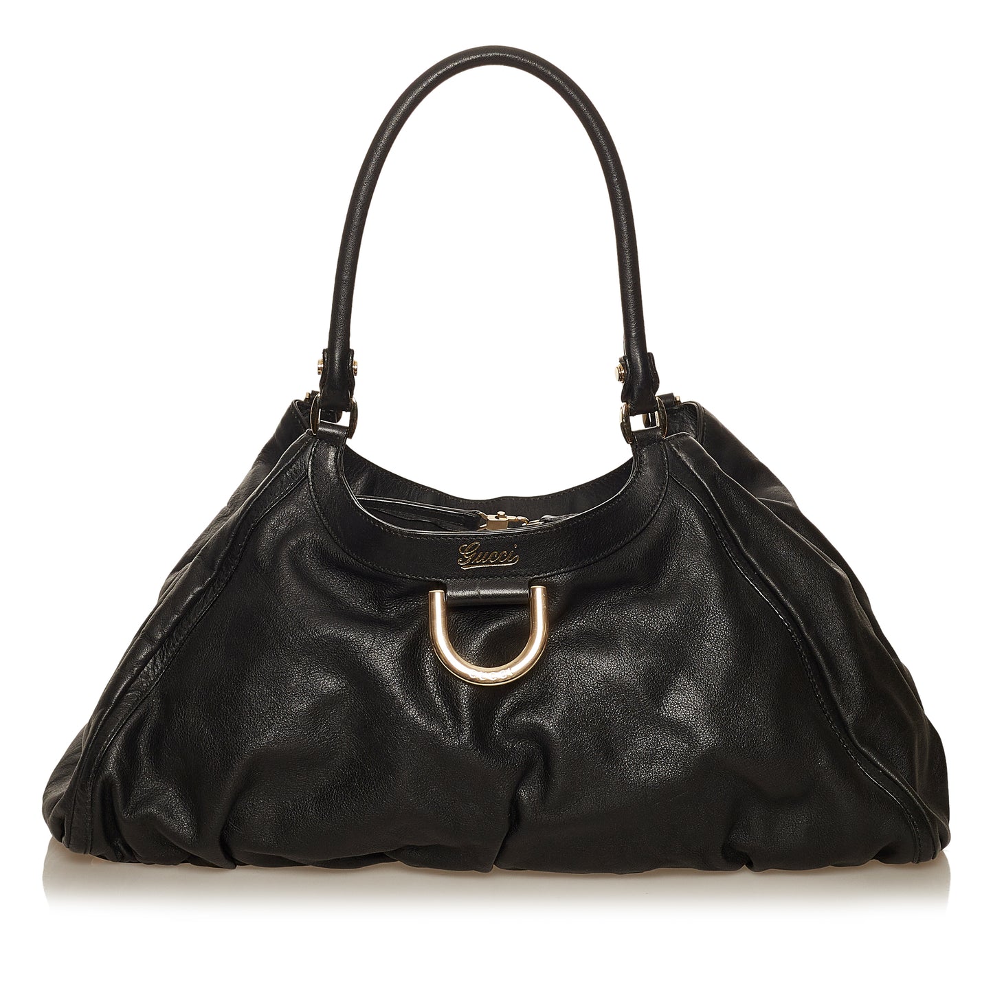 Abbey D-Ring Leather Shoulder Bag