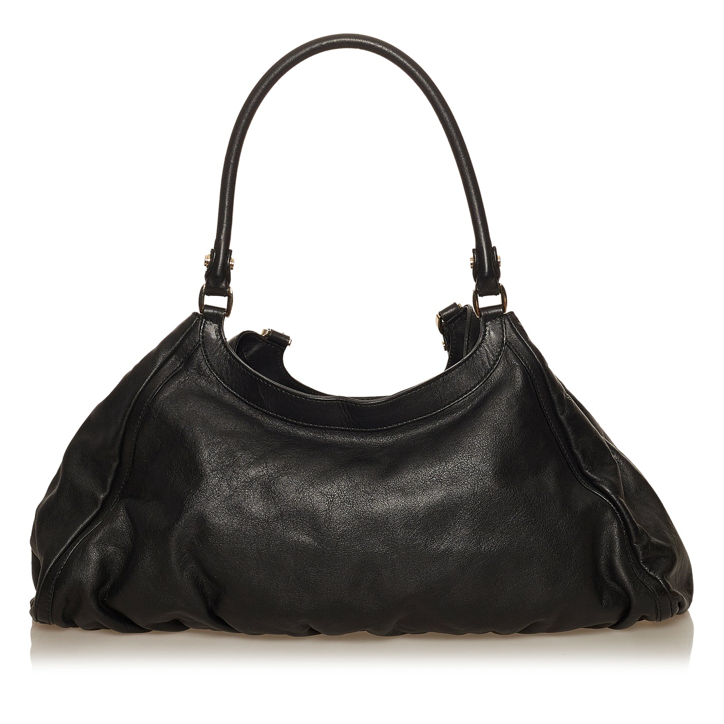 Abbey D-Ring Leather Shoulder Bag