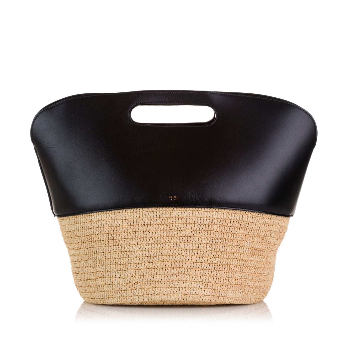 Raffia and Leather Basket Bag