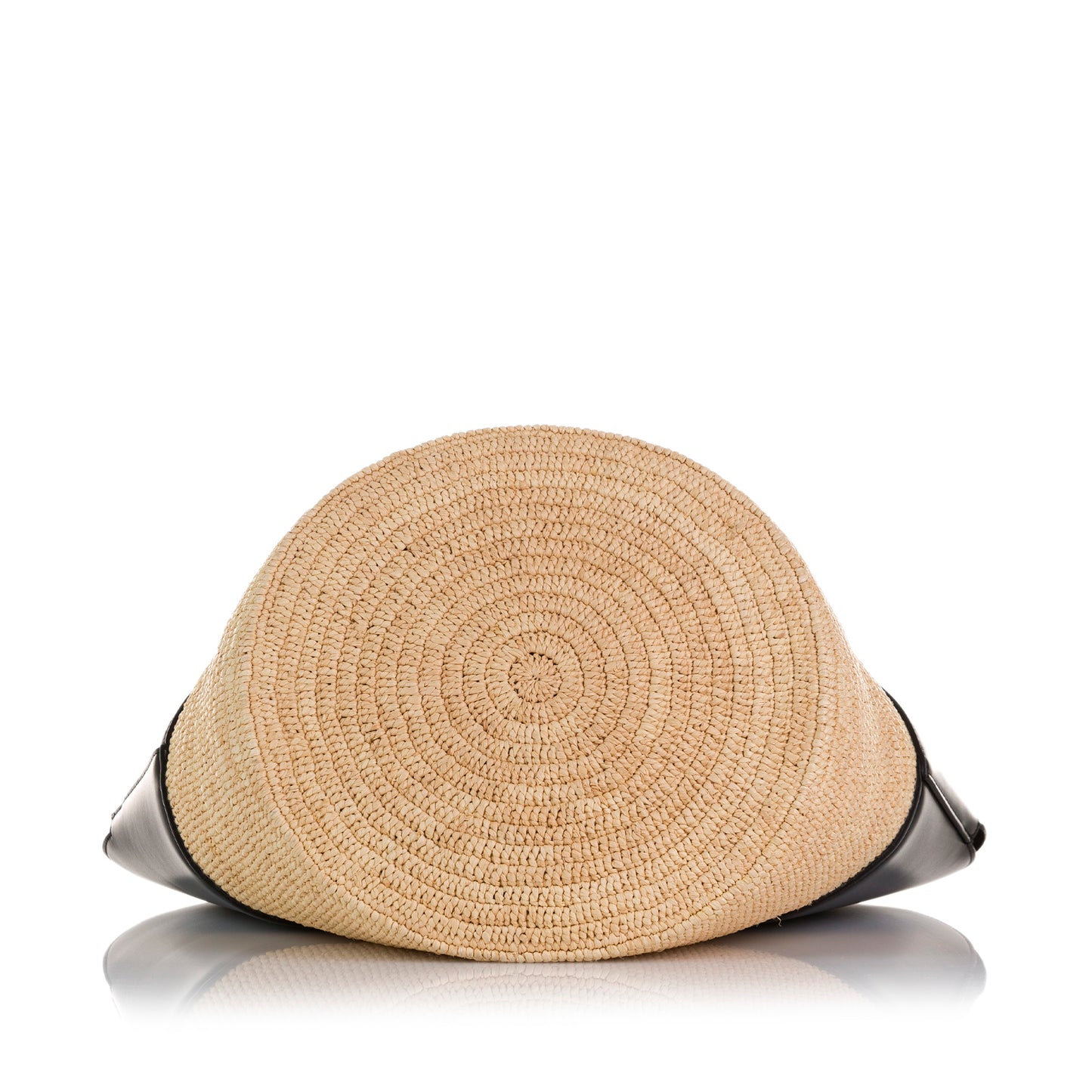 Raffia and Leather Basket Bag