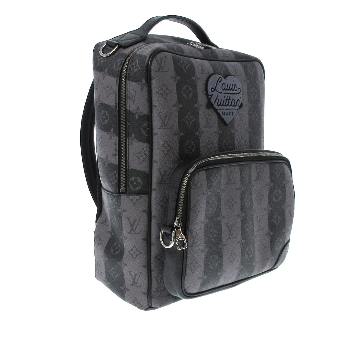 LV X Nigo Monogram Eclipse Stripes Heart Modular Utilitary Backpack