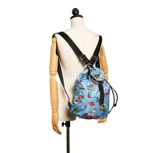 Tessuto Stampato Drawstring Backpack