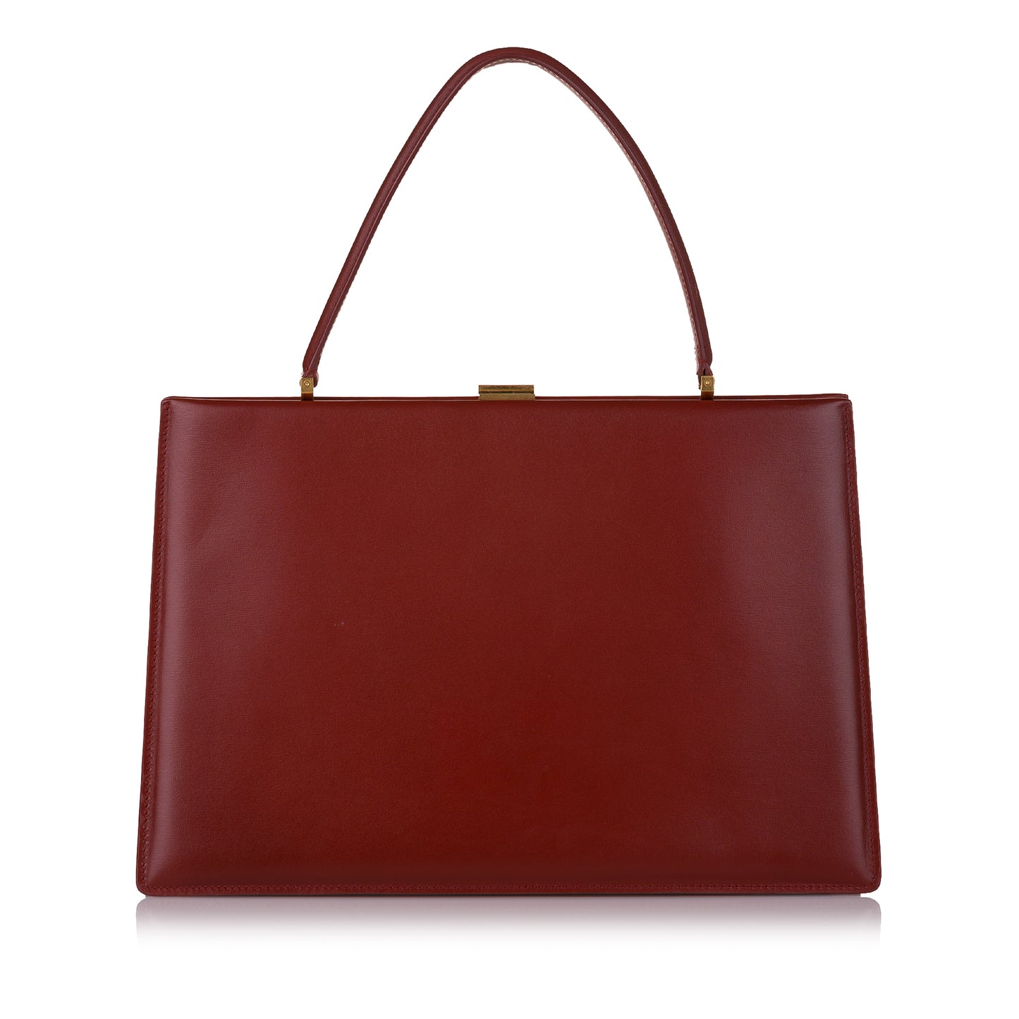 Clasp Leather Handbag