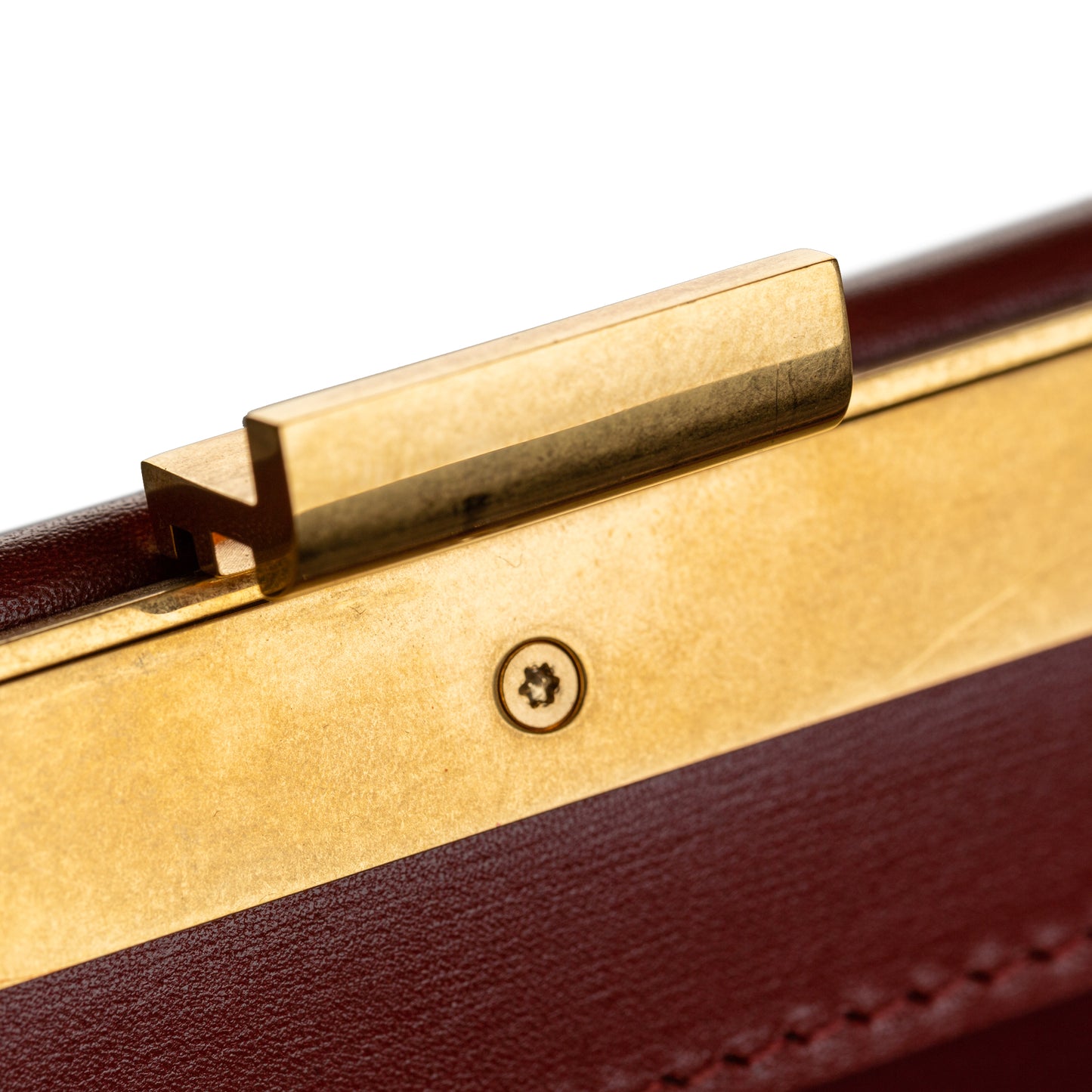 Clasp Leather Handbag