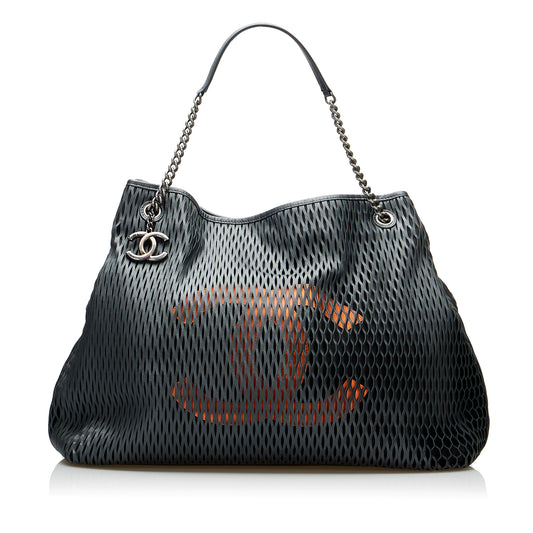 CC Perforated Leather Tote Bag