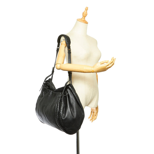Intrecciato Leather Shoulder Bag