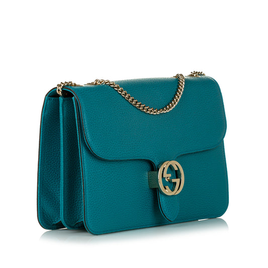 Medium Interlocking G Leather Crossbody Bag